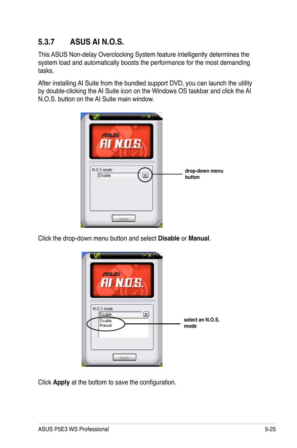 7 asus ai n.o.s | Asus P5E3 WS Professional User Manual | Page 137 / 172