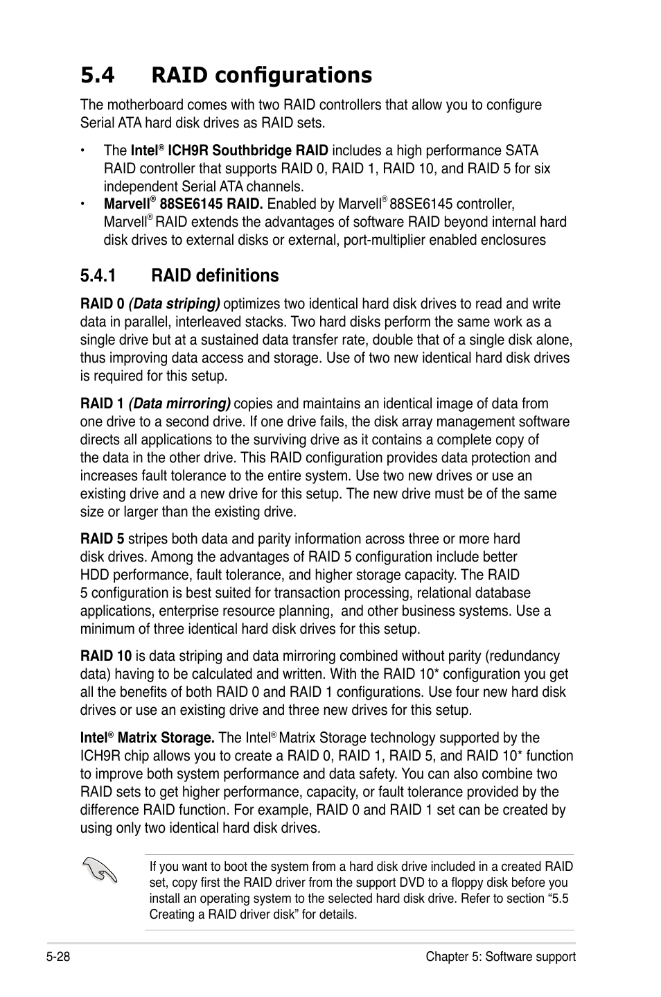 4 raid configurations, 1 raid definitions | Asus P5E3 WS Professional User Manual | Page 140 / 172