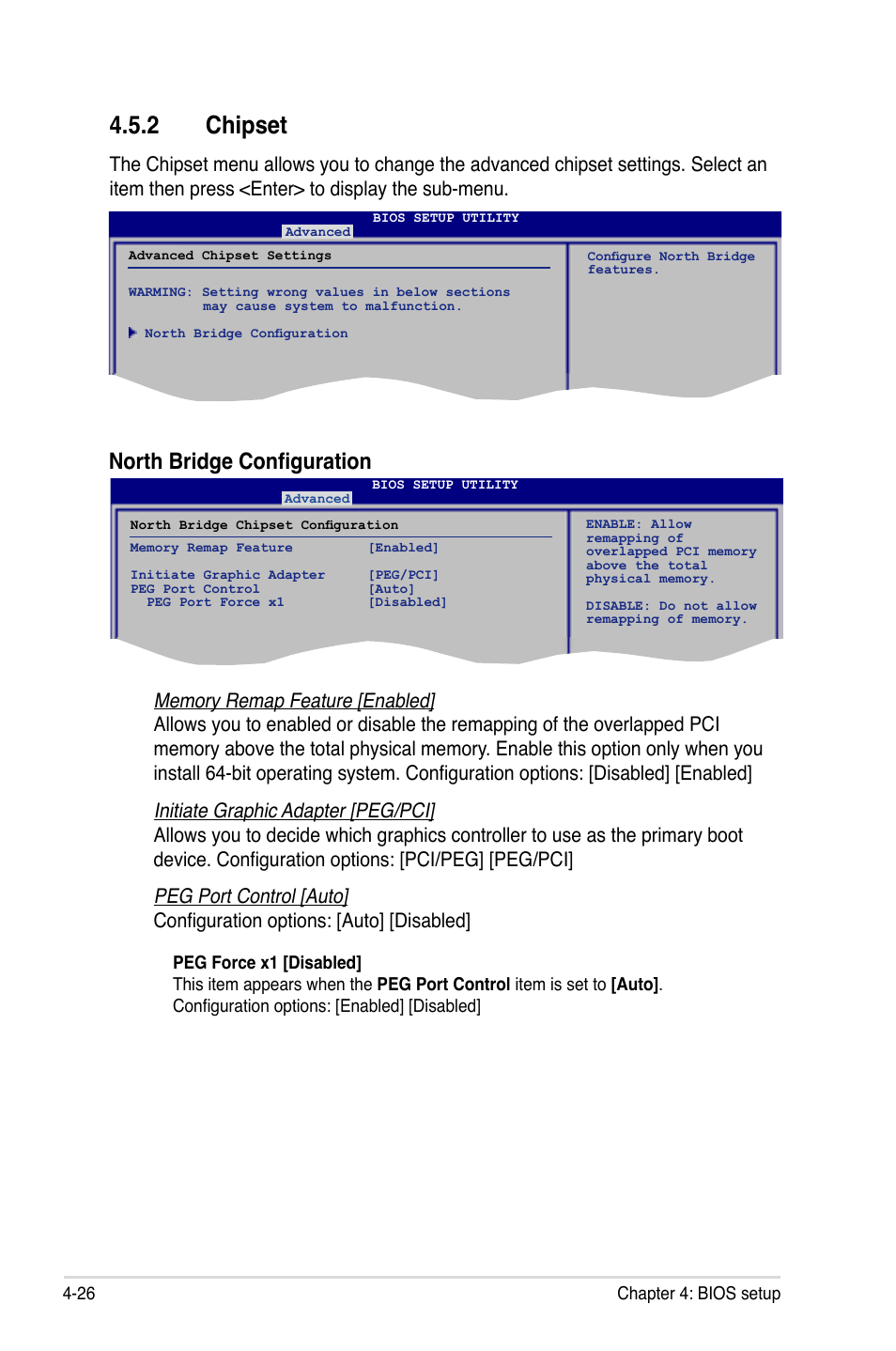 2 chipset, North bridge configuration | Asus P5E3 WS Professional User Manual | Page 94 / 172