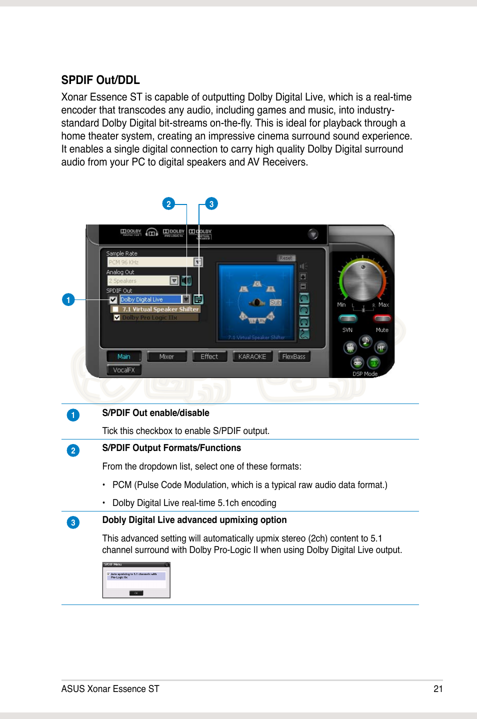 Spdif out/ddl | Asus Xonar Essence ST User Manual | Page 28 / 53