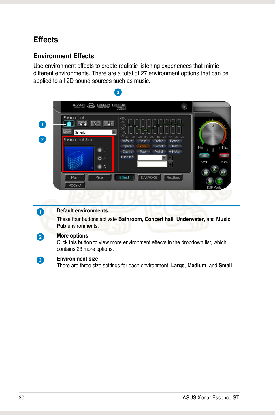 Effects, Environment effects | Asus Xonar Essence ST User Manual | Page 37 / 53