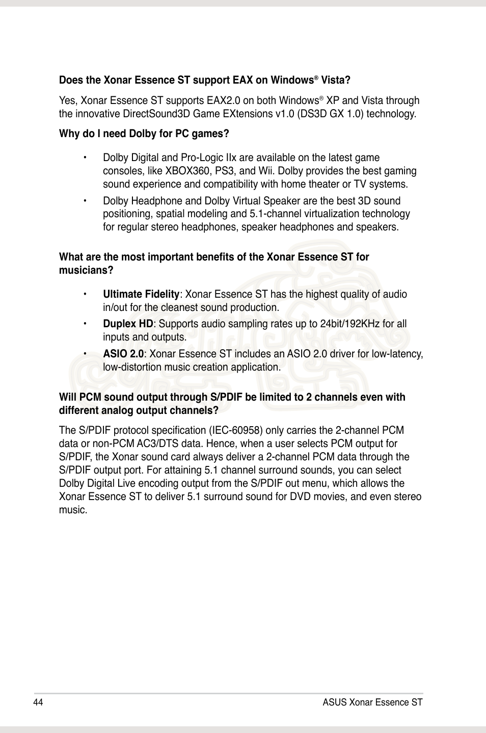 Asus Xonar Essence ST User Manual | Page 51 / 53