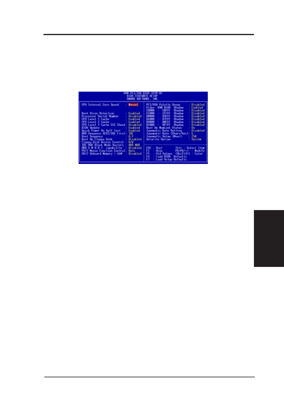 Bios setup, 4 bios features setup | Asus P2B-N User Manual | Page 49 / 120