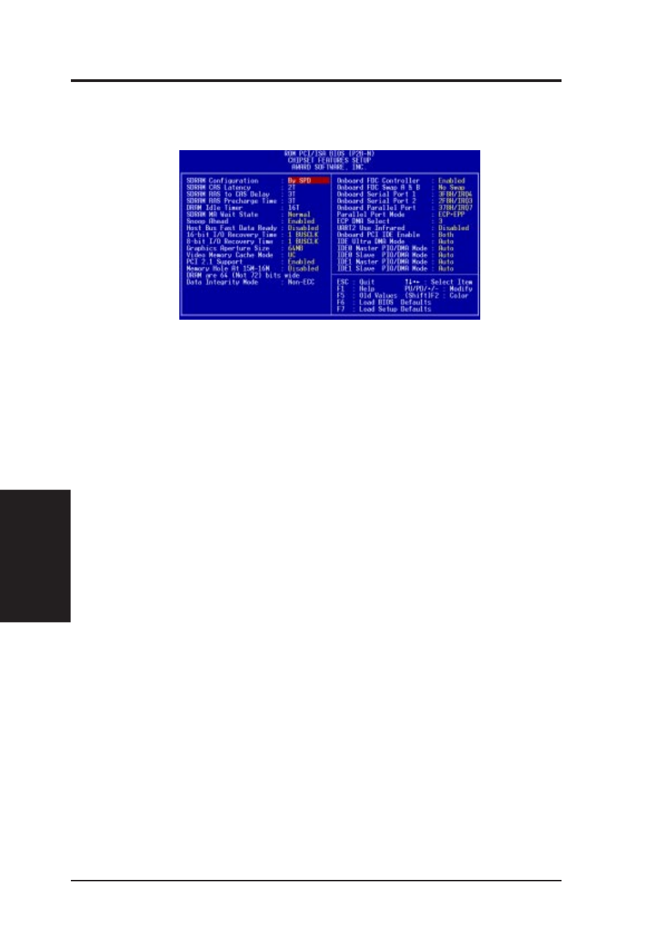 Bios setup, 5 chipset features setup | Asus P2B-N User Manual | Page 52 / 120