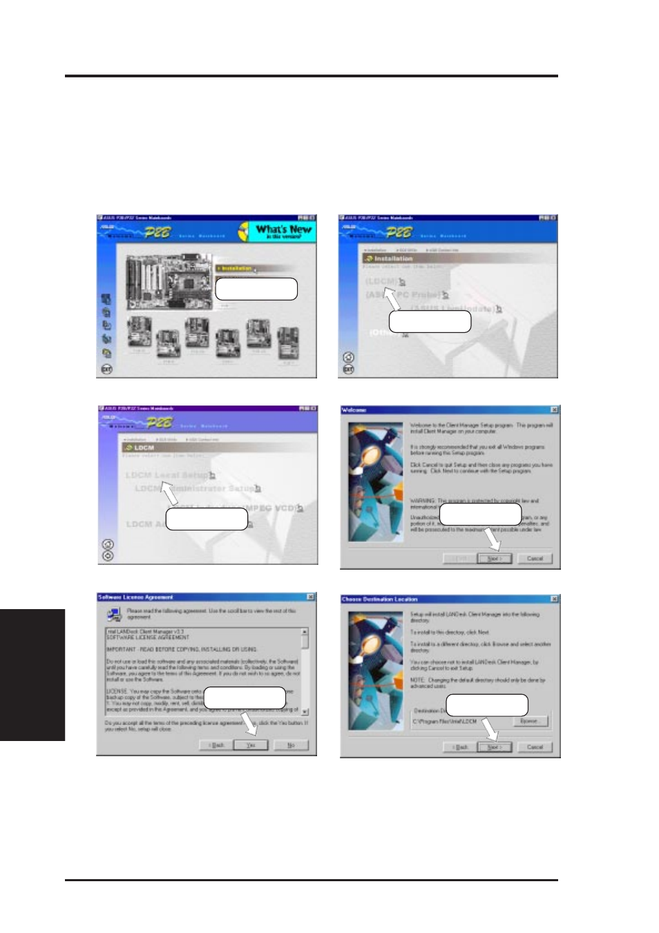 Software setup, 3 ldcm local setup | Asus P2B-N User Manual | Page 68 / 120