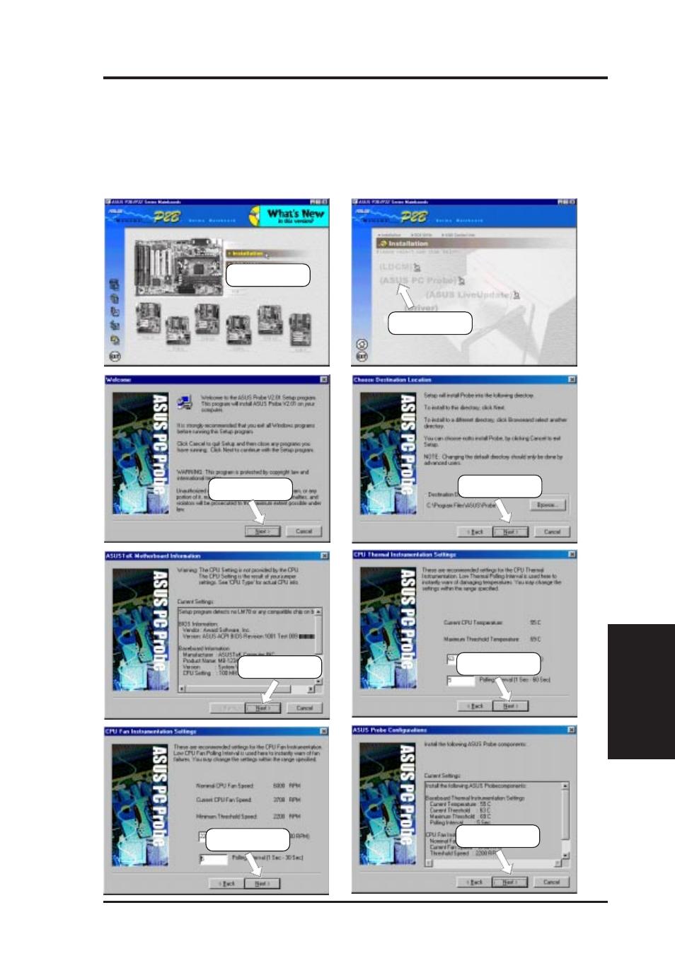 Software setup, 5 asus pc probe | Asus P2B-N User Manual | Page 71 / 120