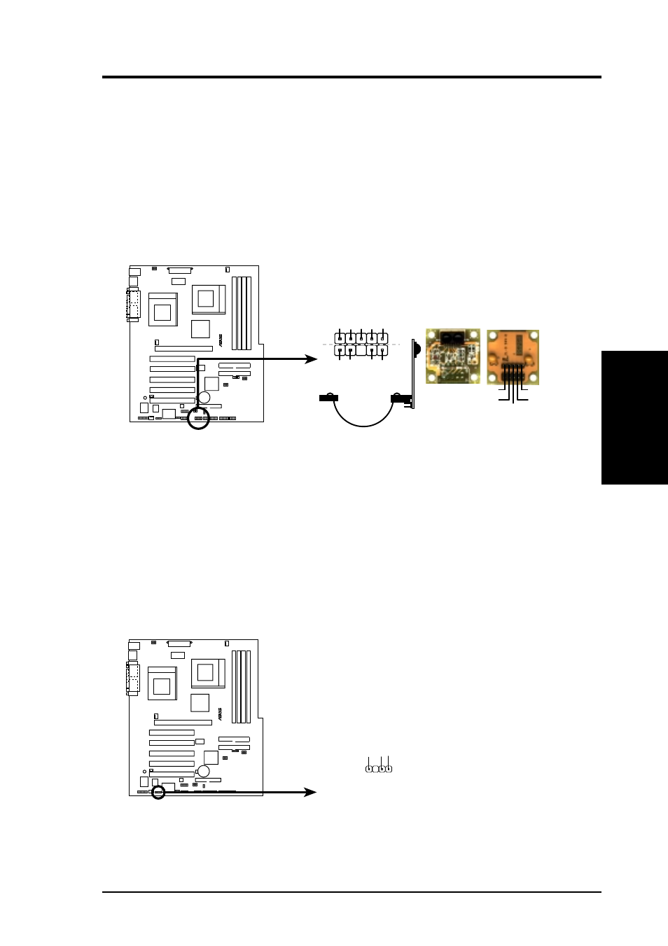 Hardware setup, Cuv266-d infrared module connector, Cuv266-d chassis open alarm lead chassis | Asus CUV266-D User Manual | Page 35 / 88