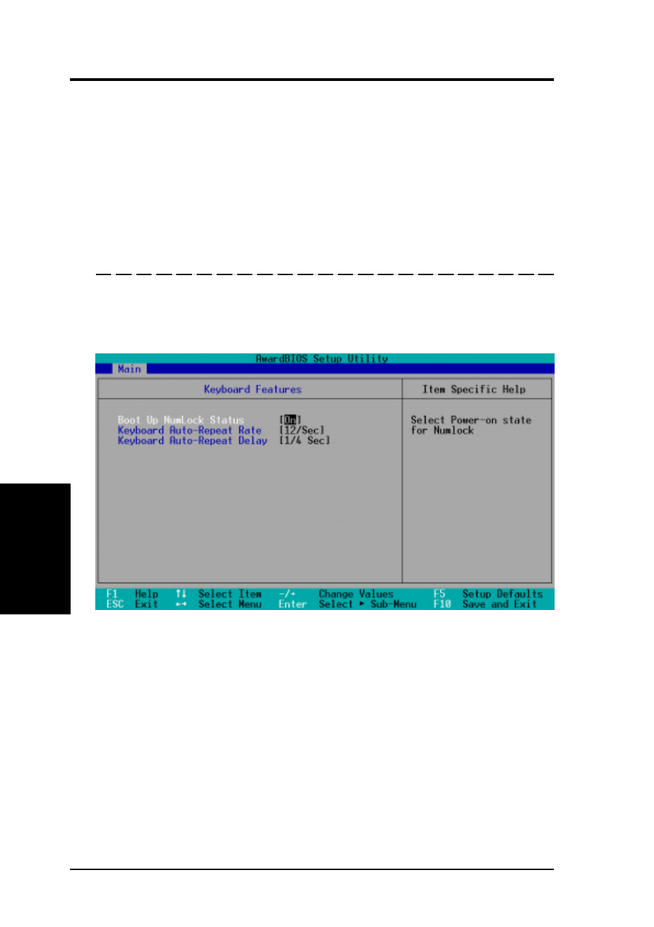 Bios setup, 2 keyboard features | Asus CUV266-D User Manual | Page 52 / 88
