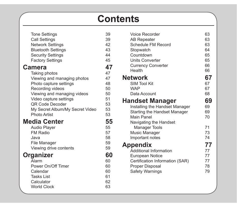 Asus Z801 User Manual | Page 3 / 84