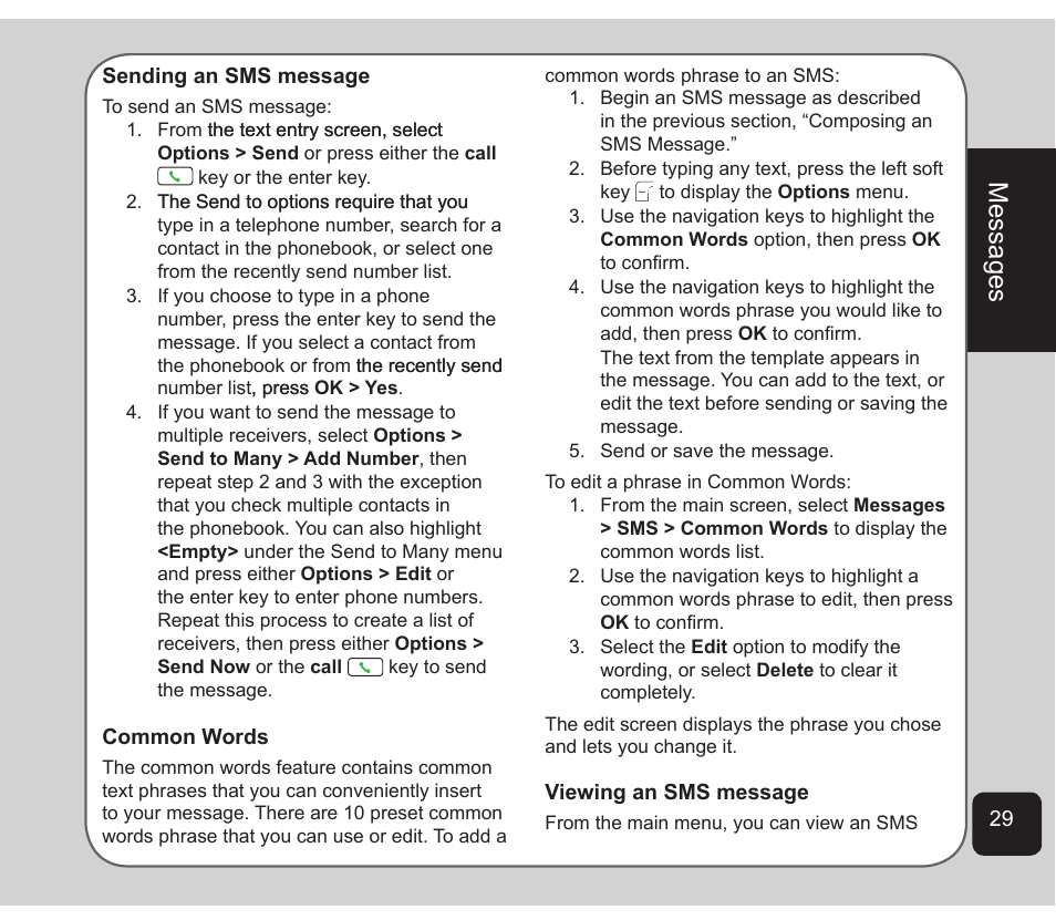 Messages | Asus Z801 User Manual | Page 33 / 84