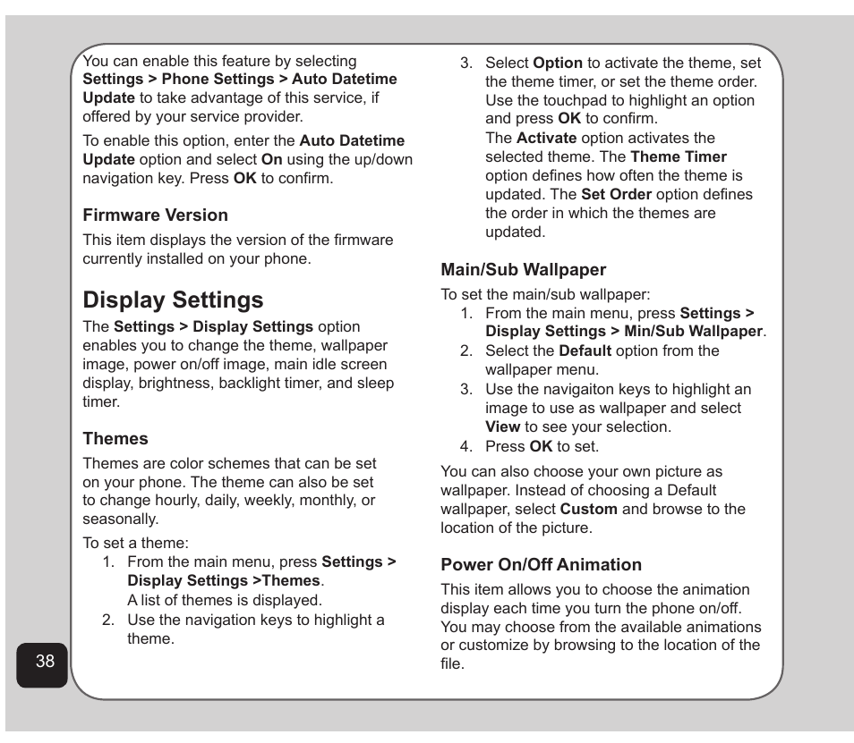 Display settings | Asus Z801 User Manual | Page 42 / 84