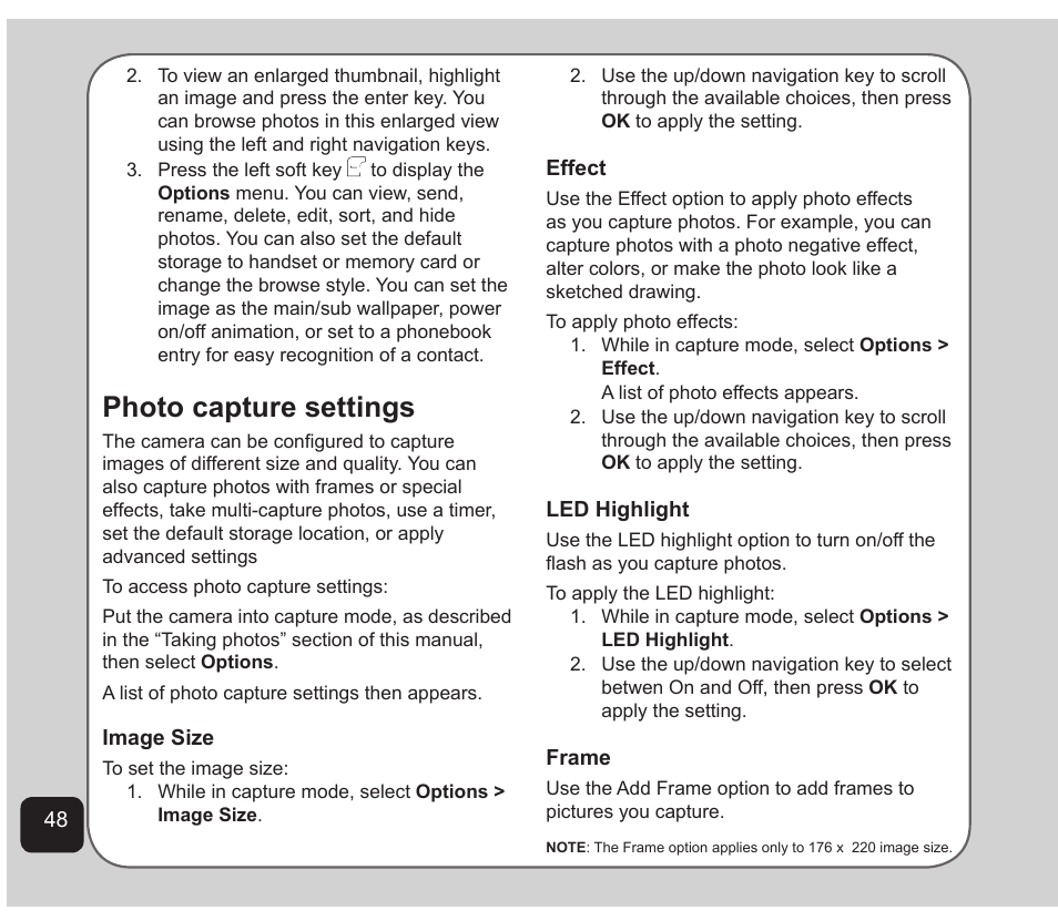 Photo capture settings | Asus Z801 User Manual | Page 52 / 84