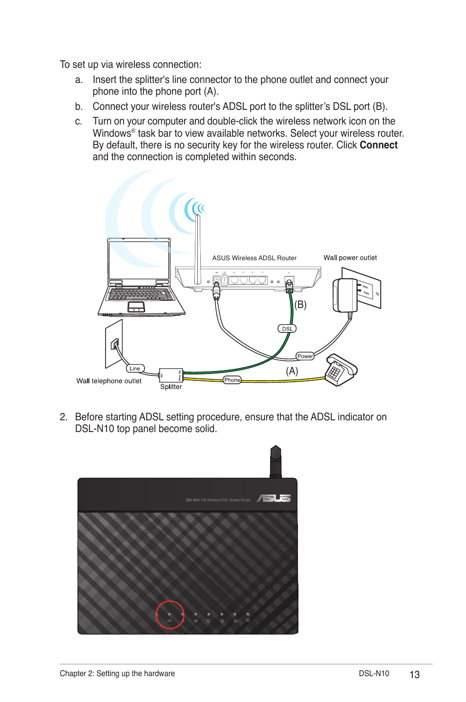 Asus DSL-N10 (VER.B1) User Manual | Page 13 / 53