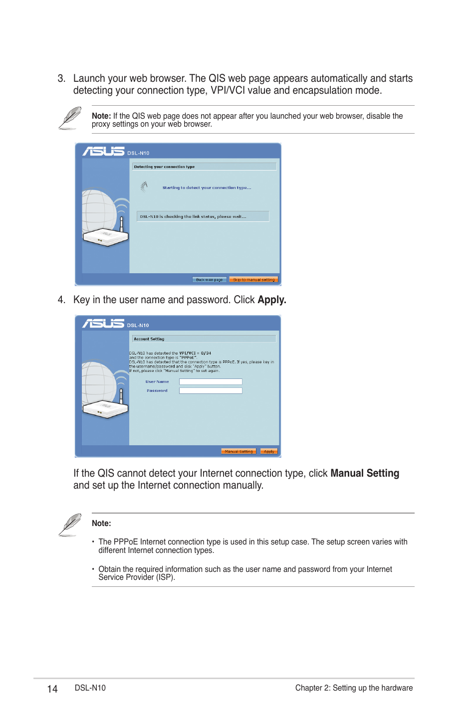 Asus DSL-N10 (VER.B1) User Manual | Page 14 / 53