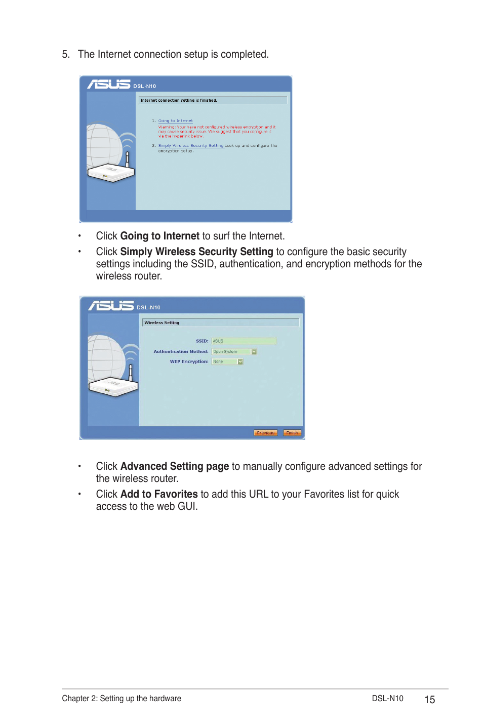 Asus DSL-N10 (VER.B1) User Manual | Page 15 / 53