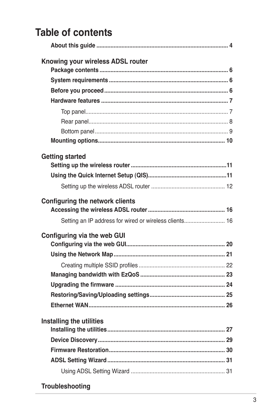 Asus DSL-N10 (VER.B1) User Manual | Page 3 / 53