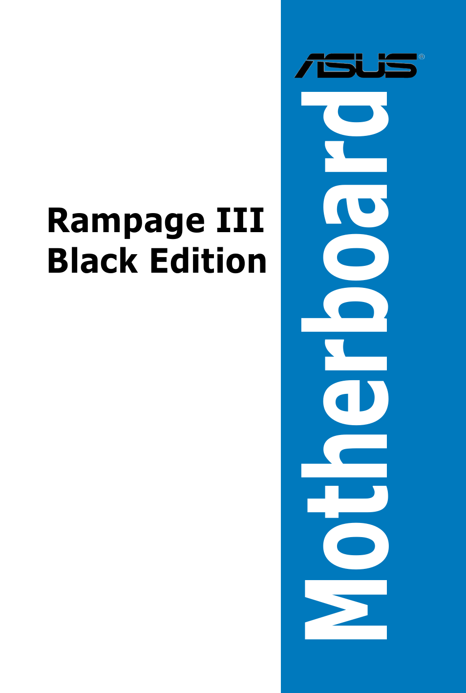 Asus Rampage III Black Edition User Manual | 198 pages