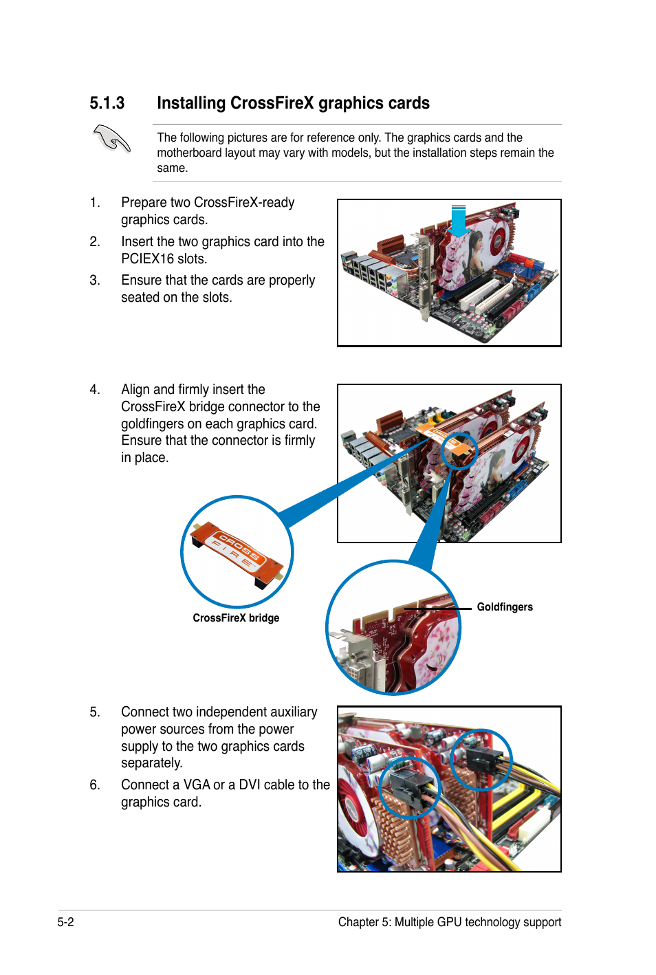 3 installing crossfirex graphics cards | Asus Rampage III Black Edition User Manual | Page 188 / 198