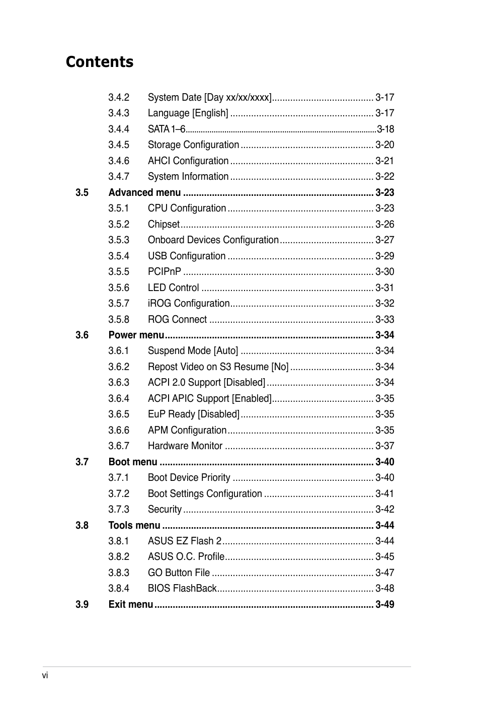 Asus Rampage III Black Edition User Manual | Page 6 / 198