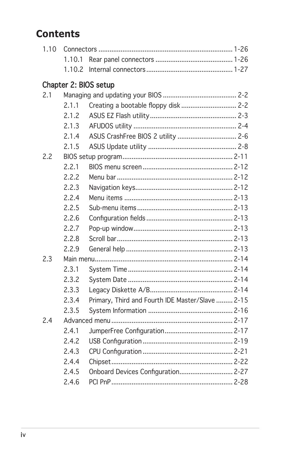 Asus P5VDC-X User Manual | Page 4 / 92