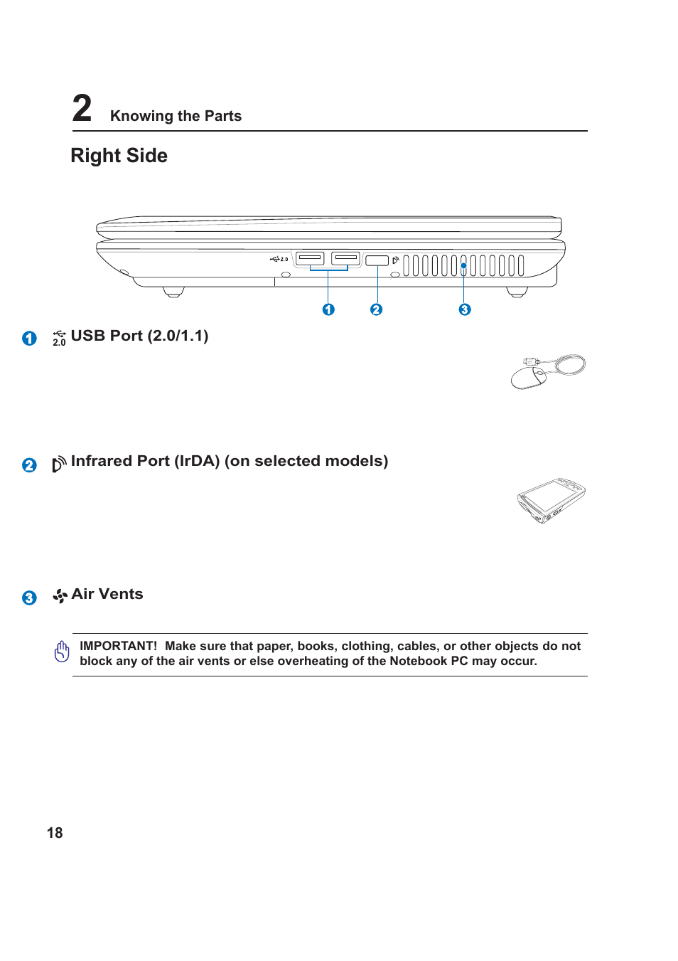 Right side | Asus Z99 User Manual | Page 18 / 71