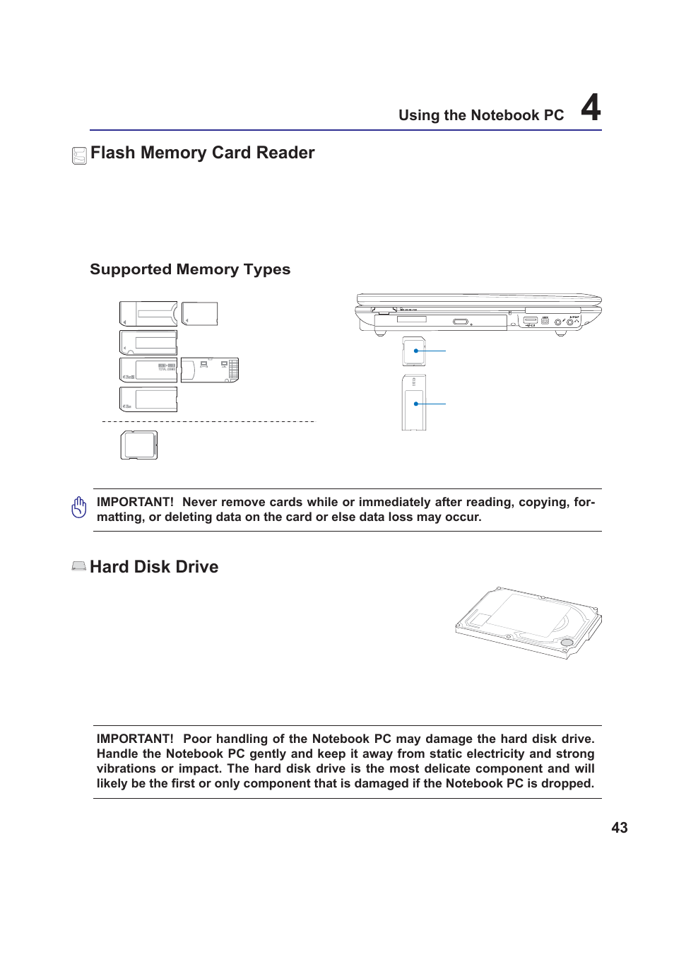 Hard disk drive | Asus Z99 User Manual | Page 43 / 71