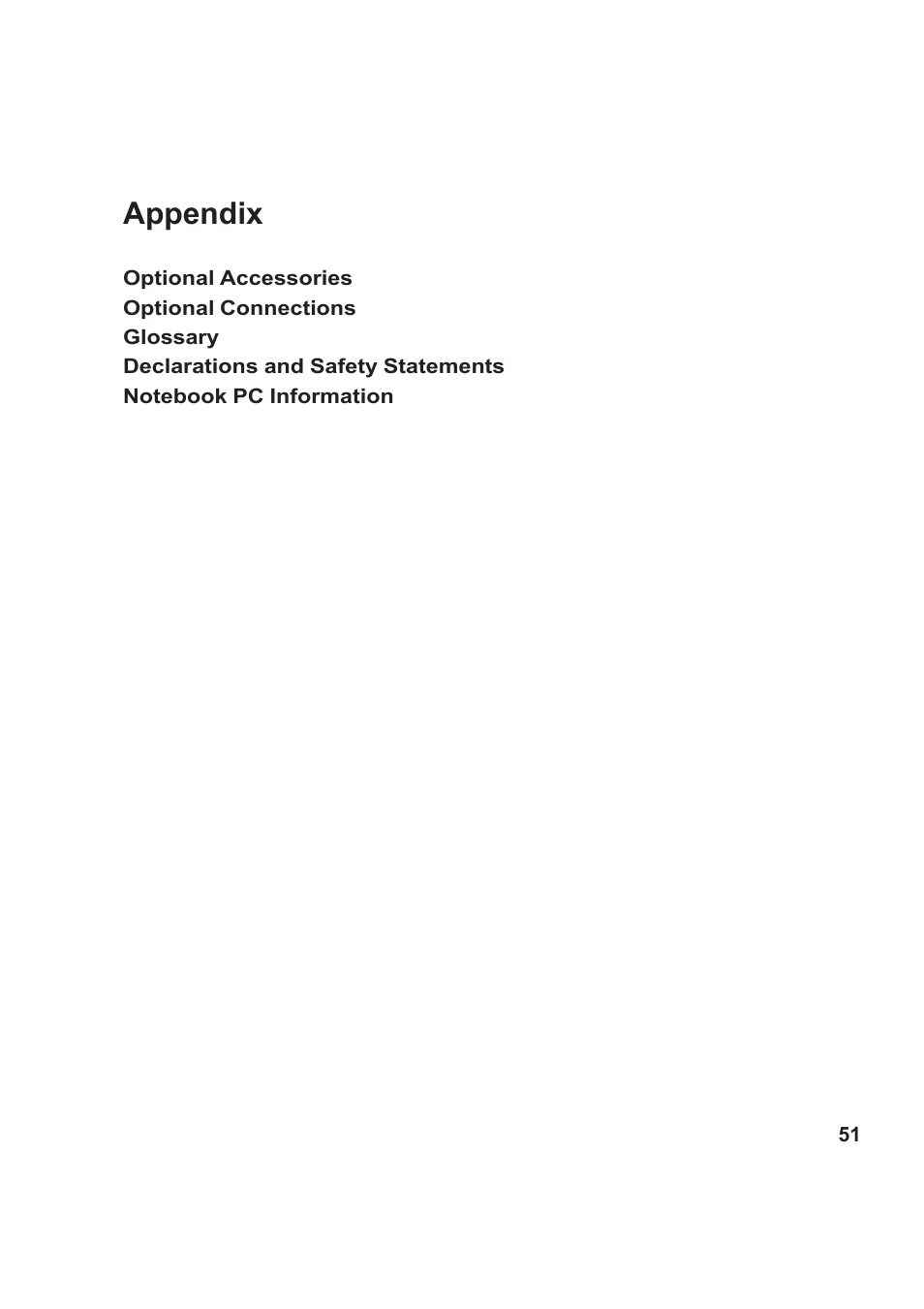 Appendix | Asus Z99 User Manual | Page 51 / 71