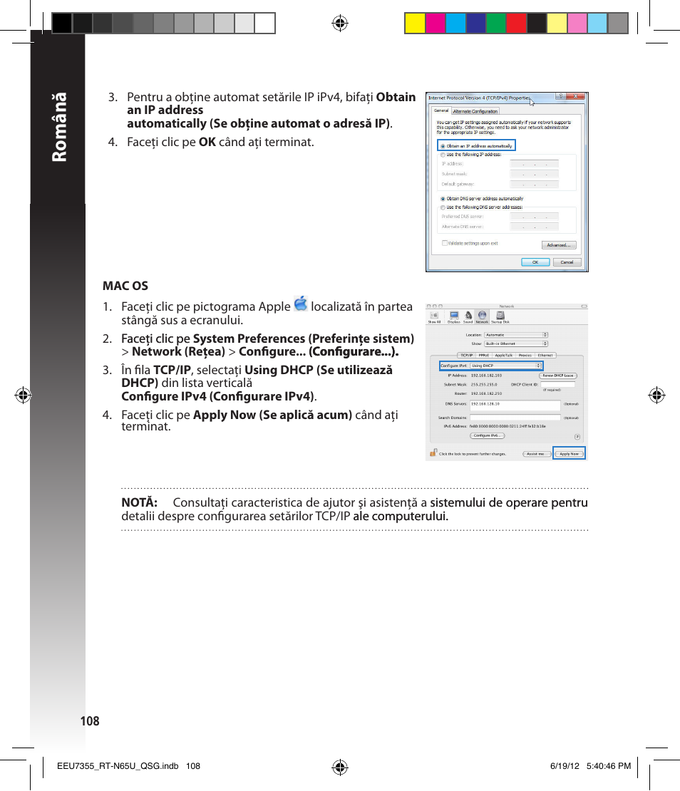 Română | Asus RT-N65U User Manual | Page 108 / 159