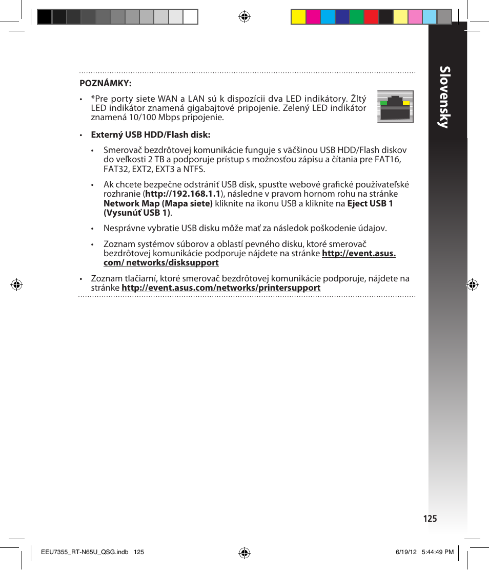 Slo vensk y | Asus RT-N65U User Manual | Page 125 / 159