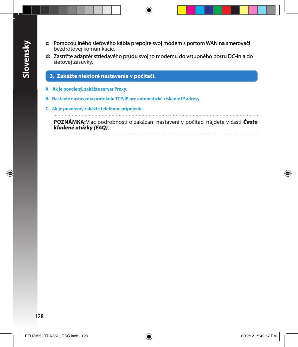 Slo vensk y | Asus RT-N65U User Manual | Page 128 / 159