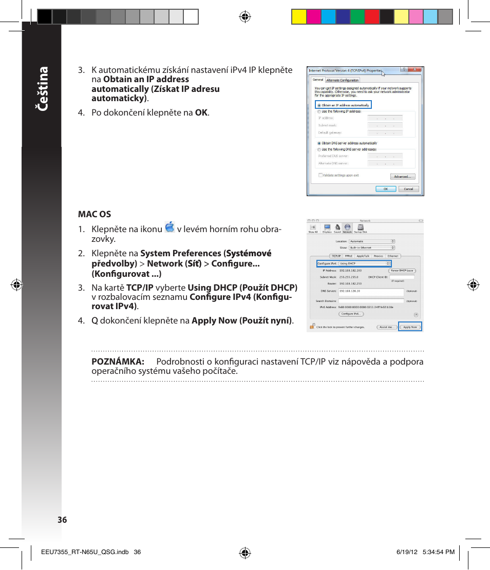 Čeština | Asus RT-N65U User Manual | Page 36 / 159