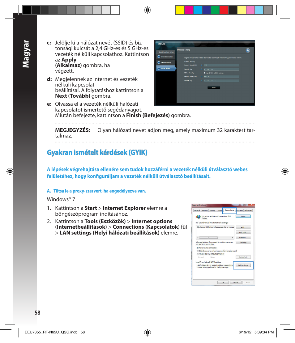 Magy ar, Gyakran ismételt kérdések (gyik) | Asus RT-N65U User Manual | Page 58 / 159