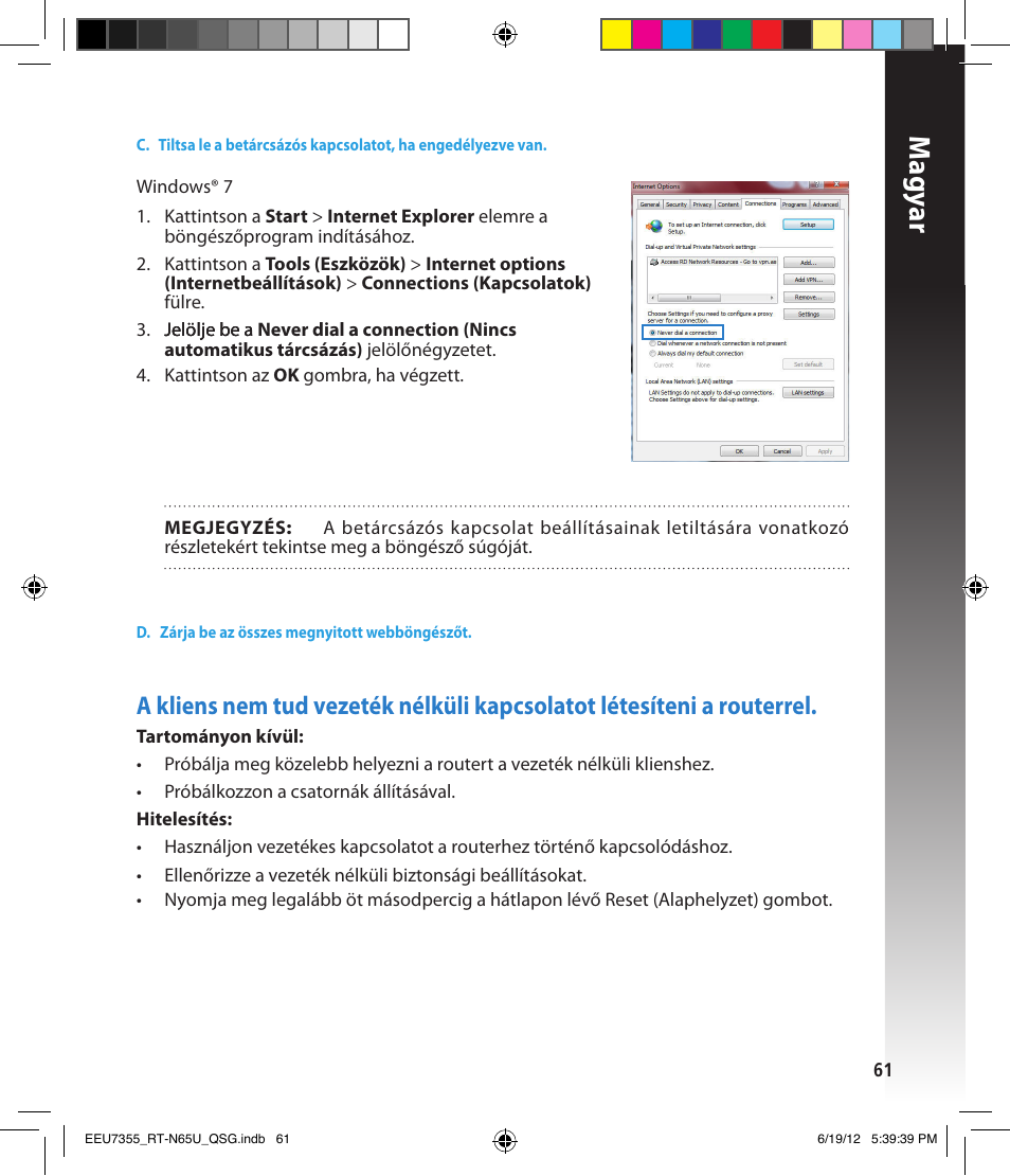 Magy ar | Asus RT-N65U User Manual | Page 61 / 159