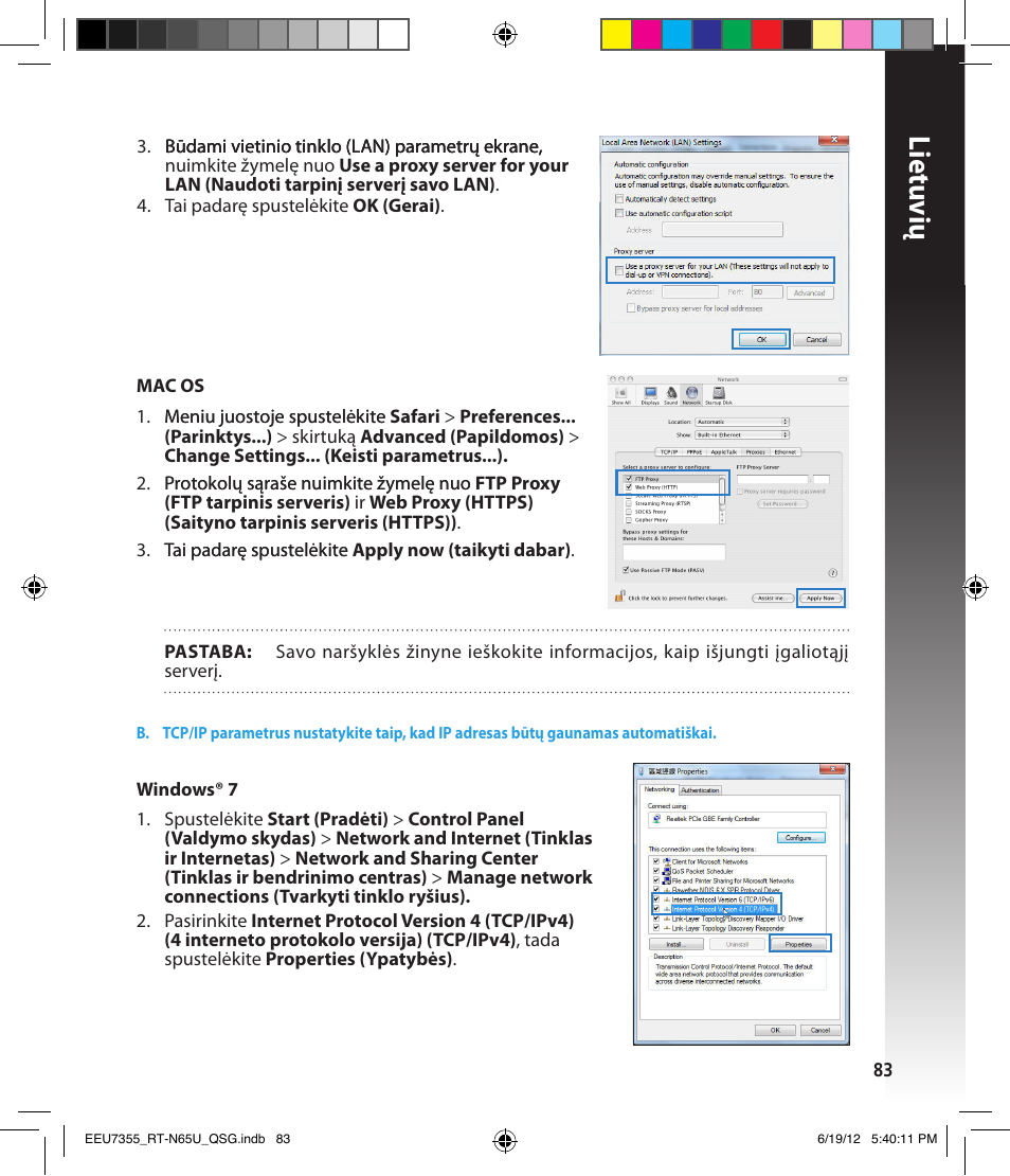Lietuvių | Asus RT-N65U User Manual | Page 83 / 159