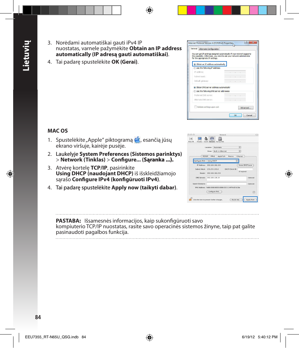 Lietuvių | Asus RT-N65U User Manual | Page 84 / 159