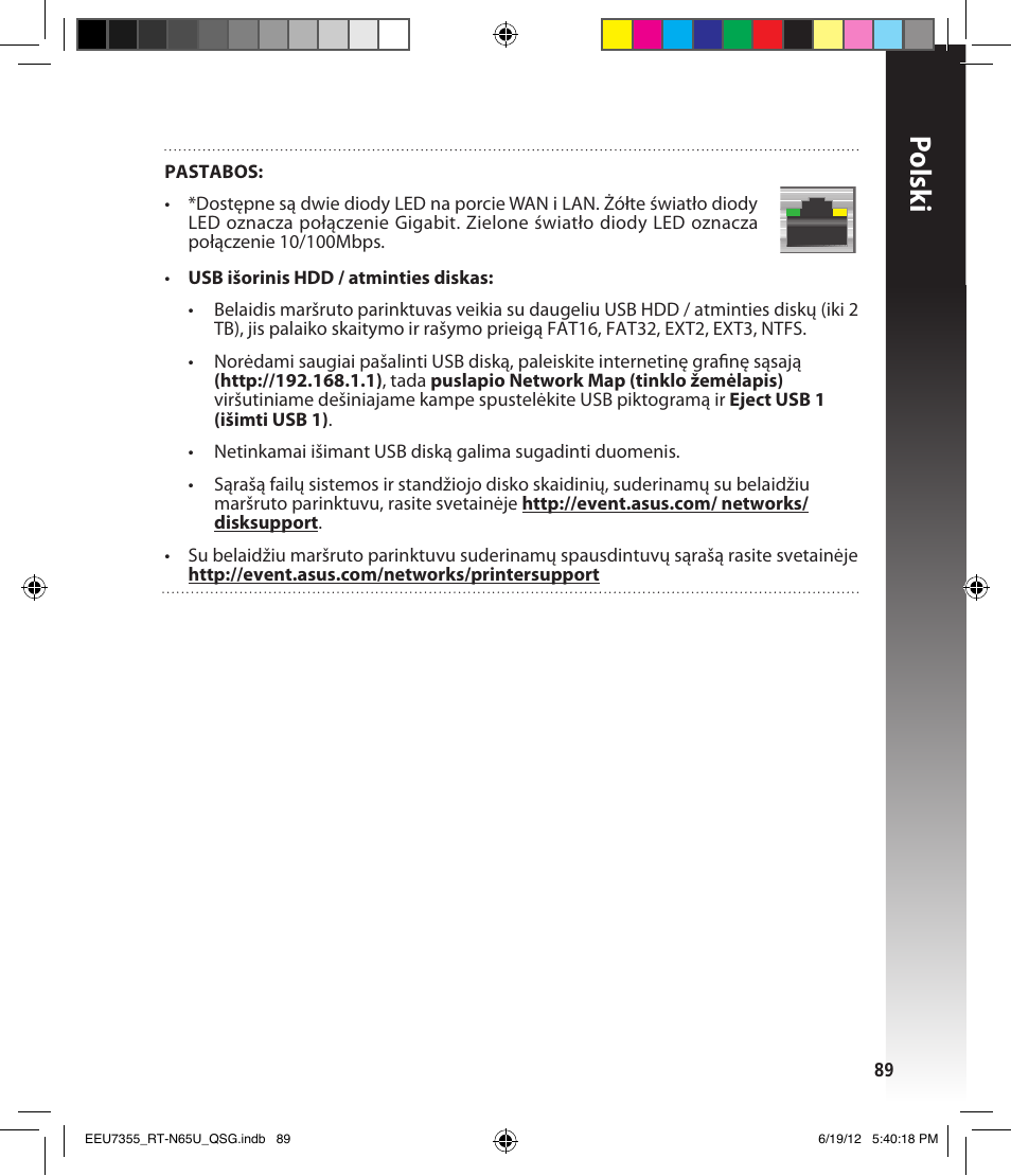 Polsk i | Asus RT-N65U User Manual | Page 89 / 159