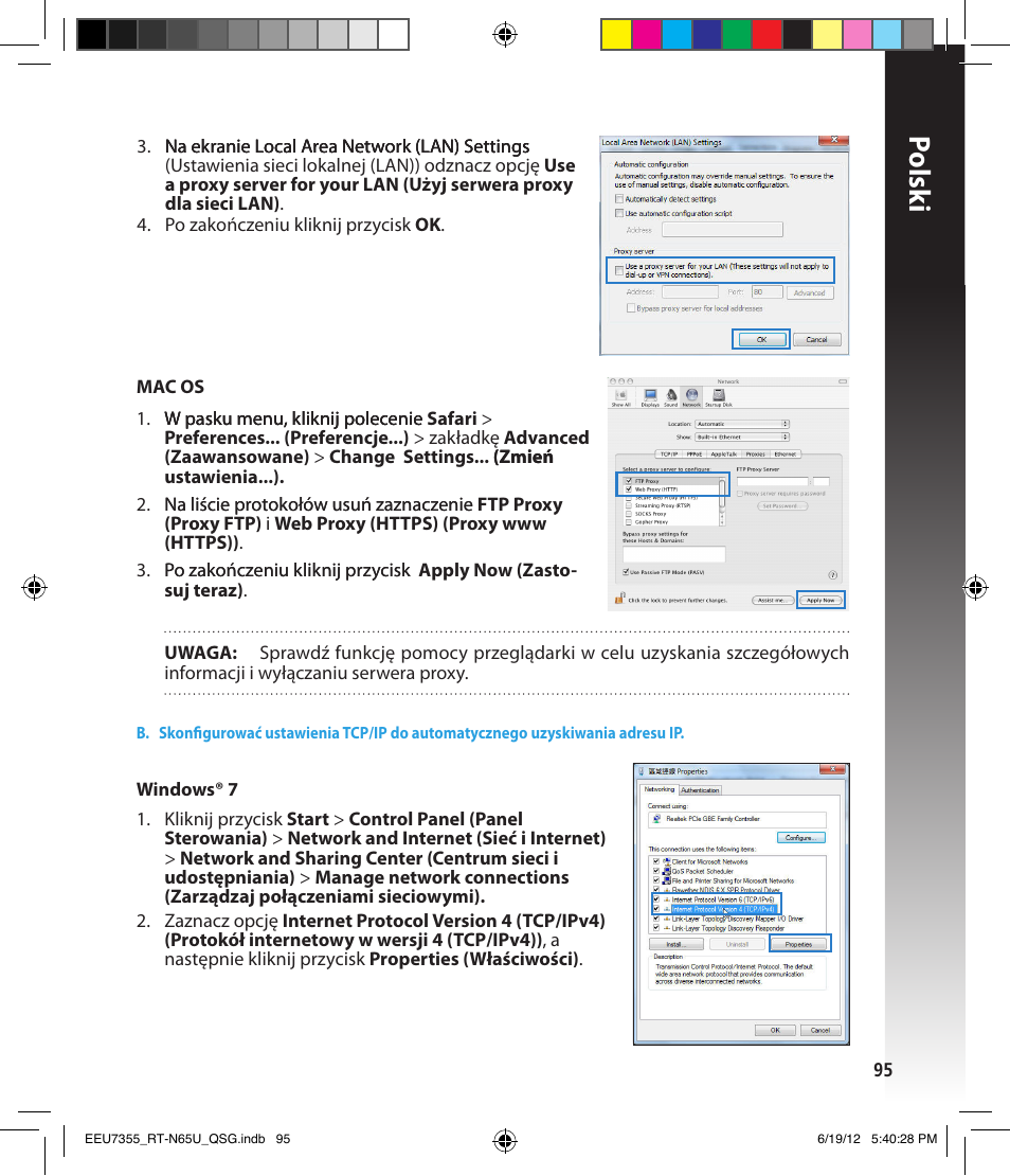 Polsk i | Asus RT-N65U User Manual | Page 95 / 159
