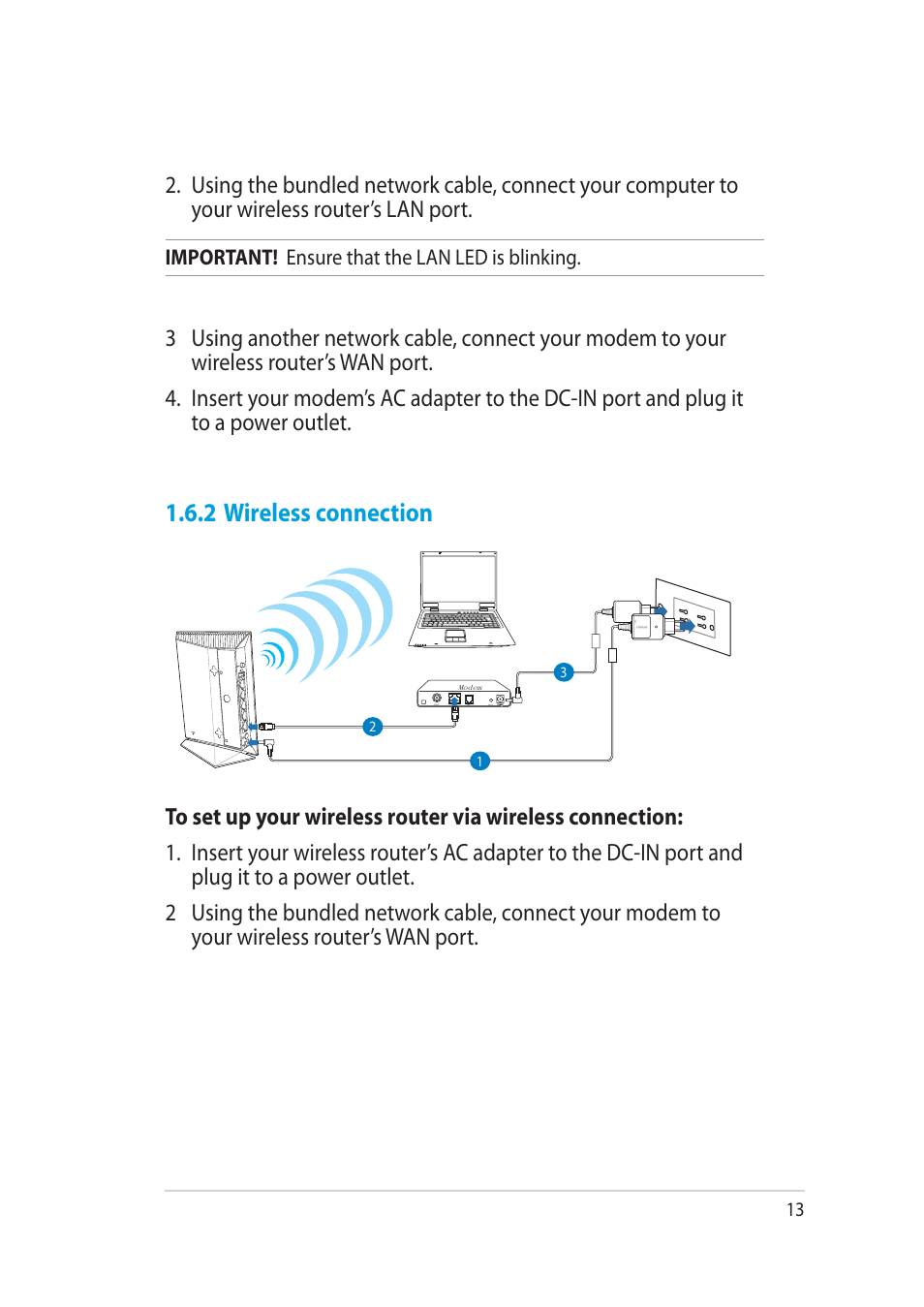 2 wireless connection | Asus RT-AC52U User Manual | Page 13 / 130