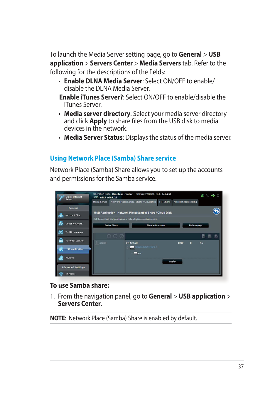 Asus RT-AC52U User Manual | Page 37 / 130