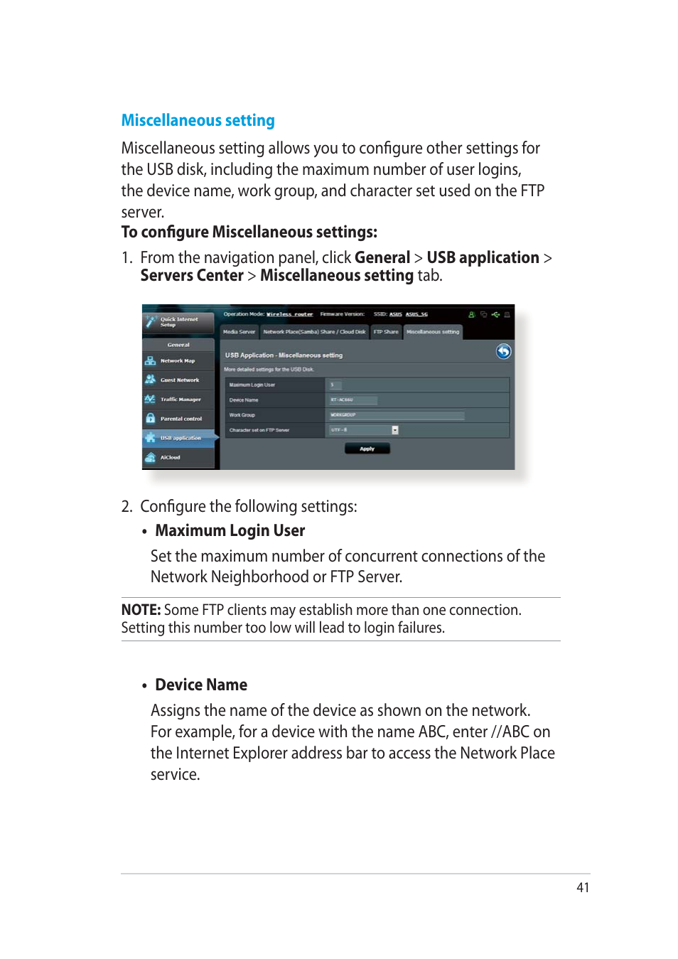 Asus RT-AC52U User Manual | Page 41 / 130