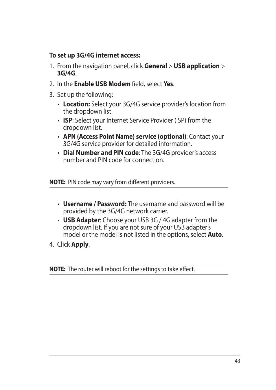 Asus RT-AC52U User Manual | Page 43 / 130