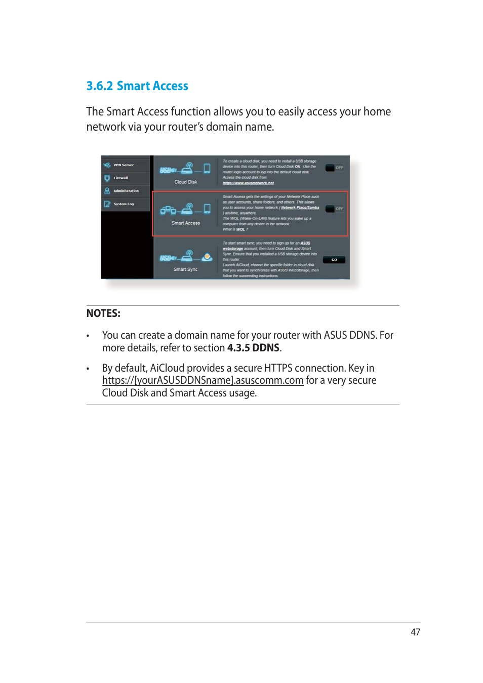 2 smart access | Asus RT-AC52U User Manual | Page 47 / 130