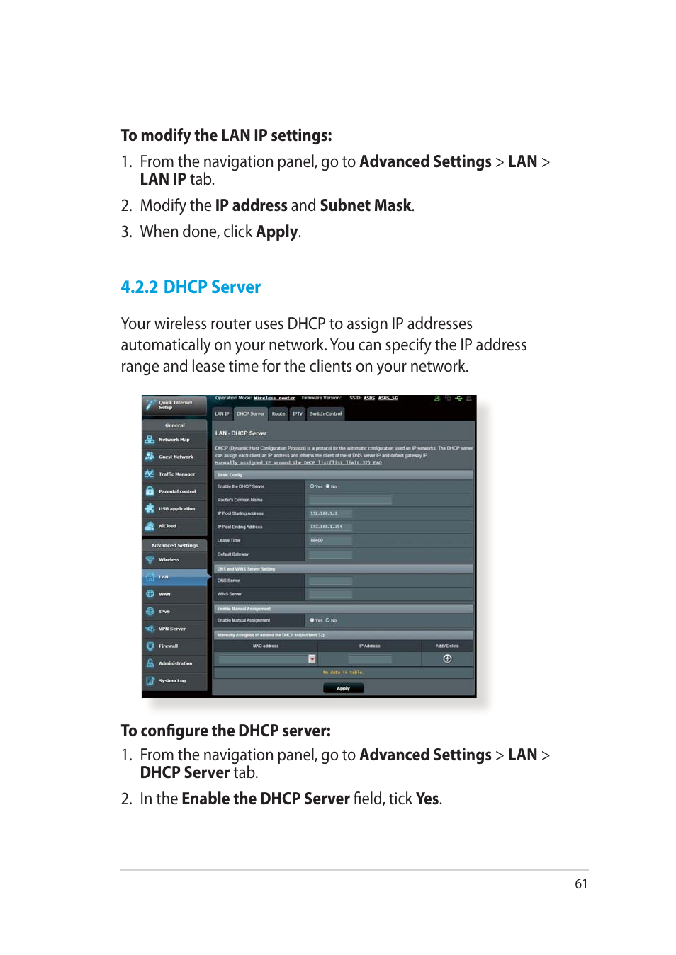 Asus RT-AC52U User Manual | Page 61 / 130