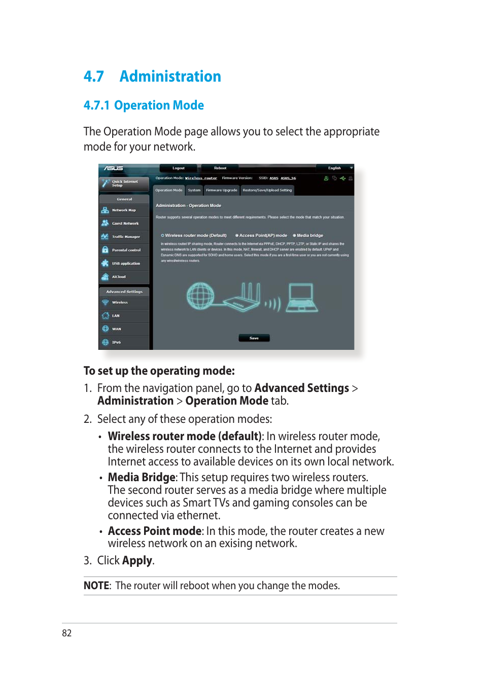 7 administration | Asus RT-AC52U User Manual | Page 82 / 130