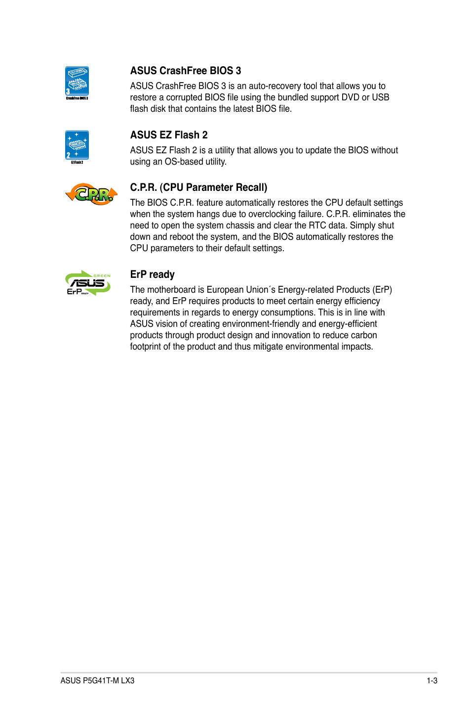 Asus P5G41T-M LX3 User Manual | Page 13 / 60