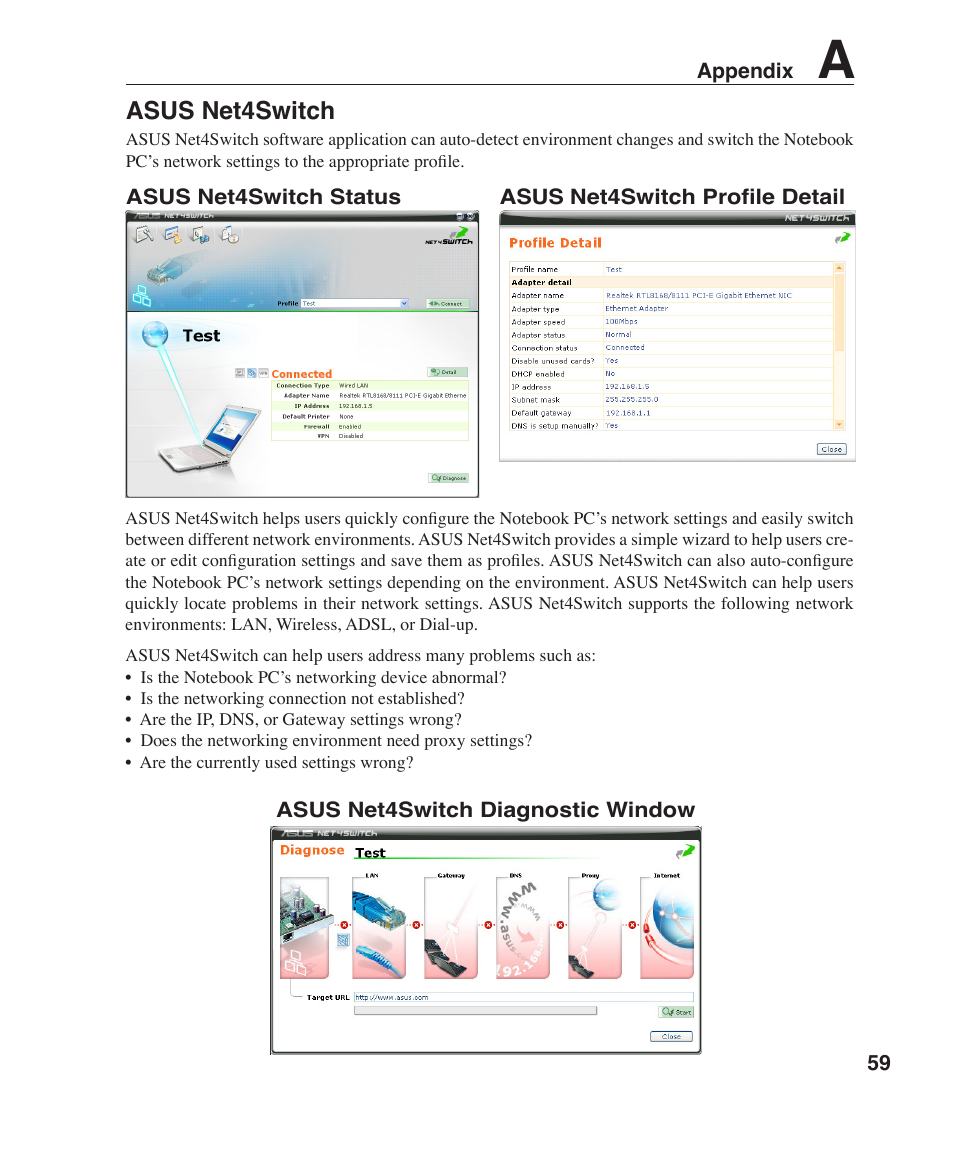 Asus net4switch | Asus F2J User Manual | Page 59 / 89