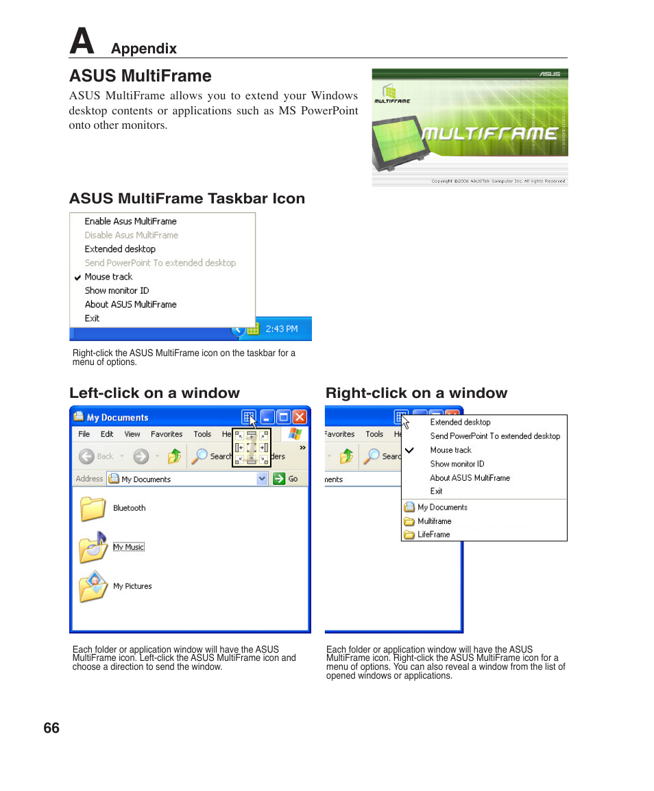 Asus multiframe | Asus F2J User Manual | Page 66 / 89