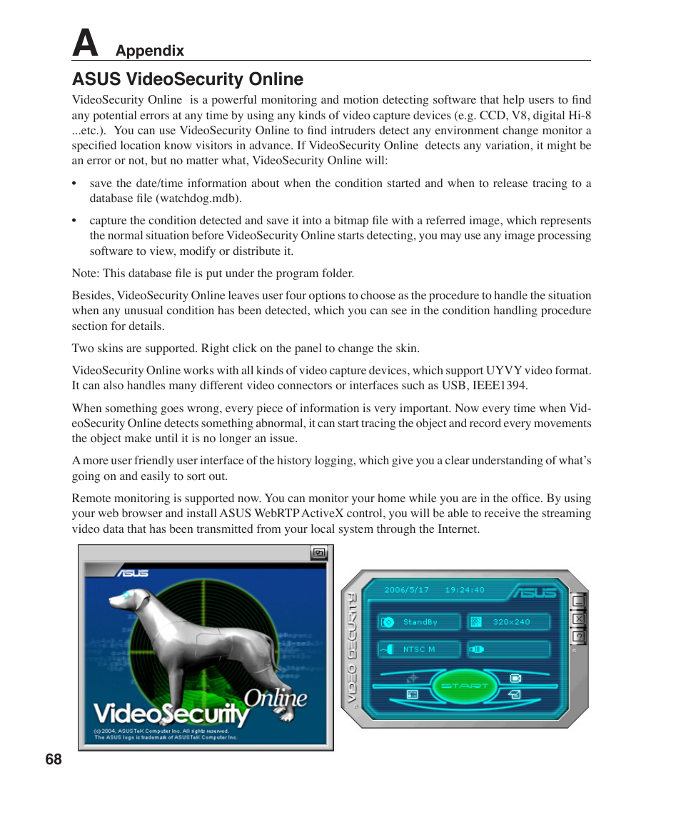 Asus videosecurity online | Asus F2J User Manual | Page 68 / 89