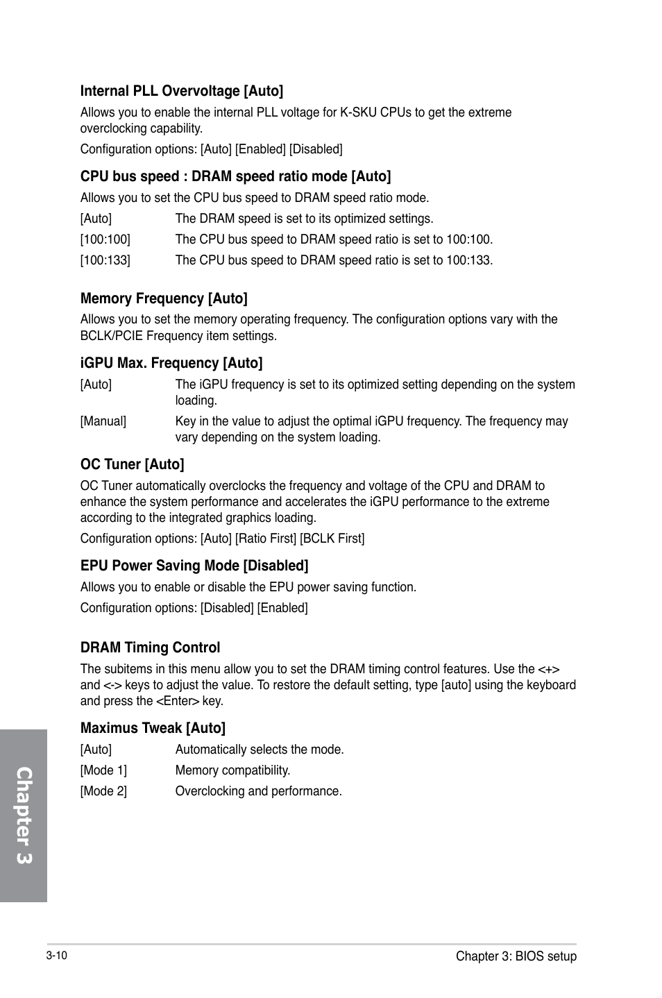 Chapter 3 | Asus MAXIMUS VI EXTREME User Manual | Page 102 / 208