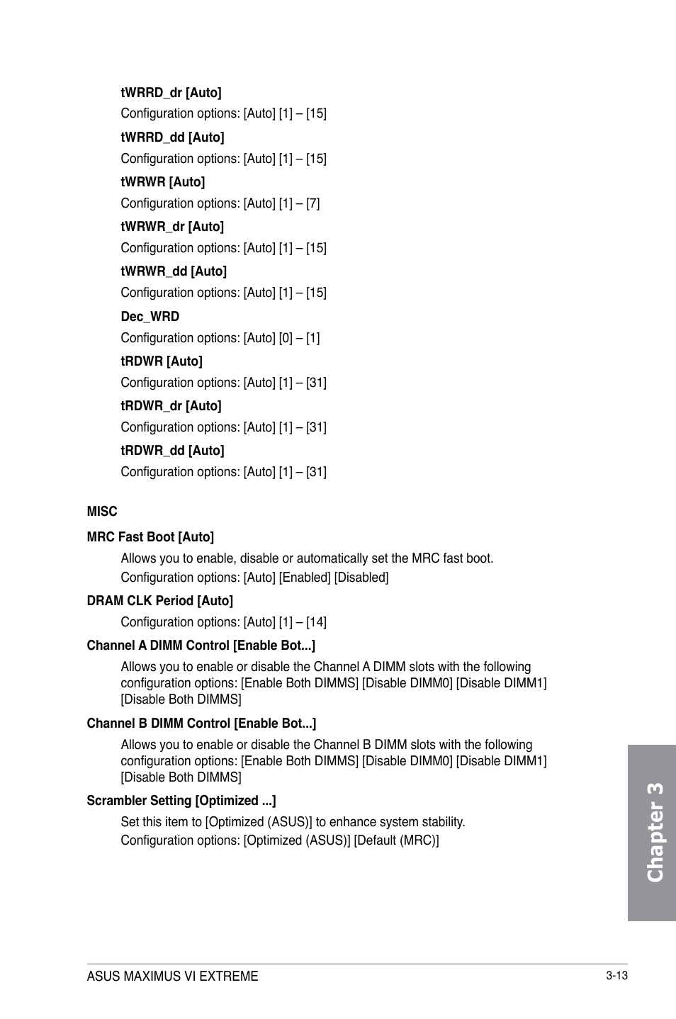 Chapter 3 | Asus MAXIMUS VI EXTREME User Manual | Page 105 / 208